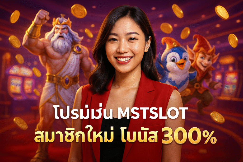 โปรโมชั่น MSTSLOT สมาชิกใหม่ โบนัส 300%